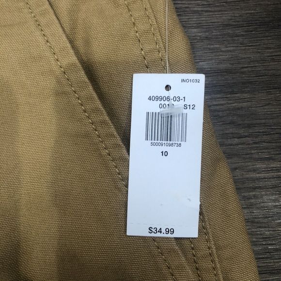 Old Navy Boy's Plus Loose Tapered Canvas Utility Pants Brown Size 10 NWT - Picture 10 of 12